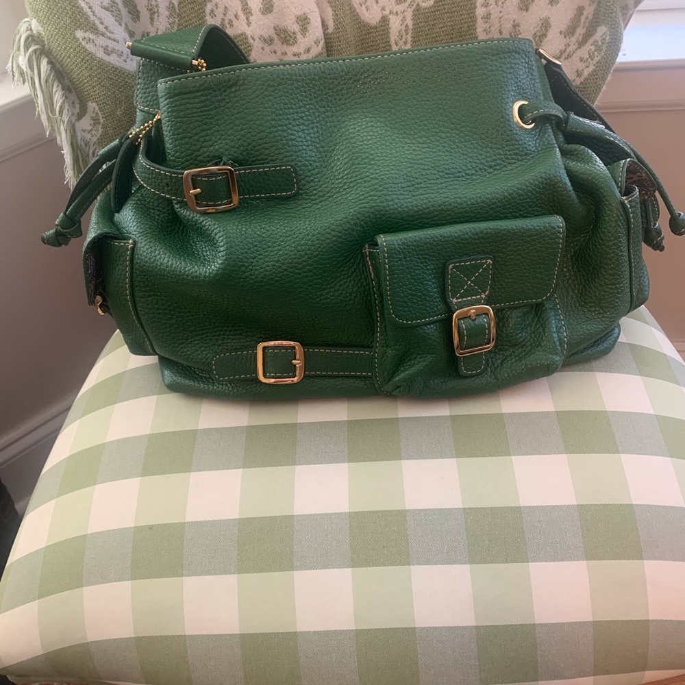 Maxx NY green leather handbag
